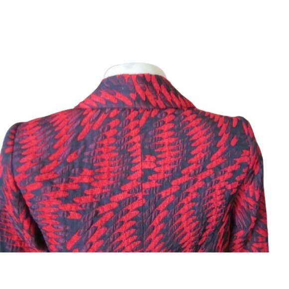 Alice and Olivia Joella Red/Black Short Blazer Jacket SZ M - Picture 7 of 8